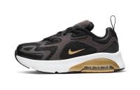 Nike Air Max 200 Аbrasion Resistant Низкие Кроссовки для Бега Черный Золото Детские Возраст 3-7 Лет