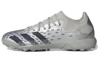 Adidas Predator Freak .3 TF Шипы Твердый грунт Искусственный шипы Баланс Футбольные бутсы Мужские Серебристо-серый