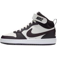 Nike Court Borough 2 Кожа Противоскользящий Устойчивый к истиранию MID Верх Детские Скейтбординг Белый Бургунди