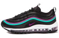 Nike Air Max 97 Ткань Амортизация Поддержка Низкий Верх Беговые Кроссовки Женские Черный Фиолетовый