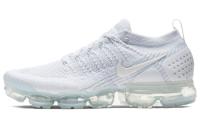 Nike VaporMax Flyknit 2 Комфортная ткань Низкий топ Воздушная подушка Повседневные беговые кроссовки Мужские Чисто белый