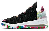 Nike Lebron 18 Low Топ Баскетбольные кроссовки Унисекс Черный Белый Розовый Азиатская версия
