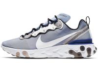 Nike React Element 55 Амортизаторы Устойчивые к истиранию Низкий Топ Марафон Беговые кроссовки Унисекс Ледяной синий