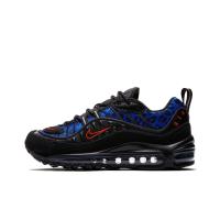 Nike Air Max 98 Black Panther Mesh Low-Top Марафон Беговые кроссовки Женские Черные Синие