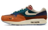 Kasina X Nike Air Max 1 Устойчивые к истиранию низкие повседневные беговые кроссовки унисекс коричневого цвета