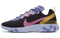 Nike React Element 55 Ткань Нескользящие Легкие Низкие Беговые Кроссовки Унисекс Черные Розовые