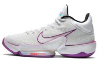 Nike Zoom Rize 2 Амортизация Противоскользящие Низкие Баскетбольные Кроссовки Мужские Белый Фиолетовый