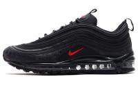 Nike Air Max 97 Сетка Кожа Низкий Верх Воздушная Подушка Марафон Беговые Кроссовки Мужские Черные