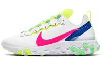 Nike React Element 55 Ткань Амортизация Баланс Низкий Топ Повседневные Беговые Кроссовки Женские Белый Розовый Зеленый