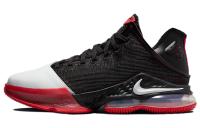 Nike Lebron 19 Удобные Круглые Палцы Низкие Баскетбольные Кроссовки для Игры Мужские Черно-Белые-Красные