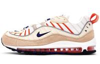 Nike Air Max 98 Low Топ Марафон Беговые кроссовки Мужские Белый Оранжевый