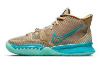 Nike Kyrie 7 Irving 7 Ткань MID Баскетбольные кроссовки Коричнево-синие