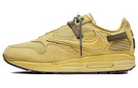 Travis Scott X Nike Air Max 1 Устойчивые к истиранию низкие повседневные беговые кроссовки унисекс Сатурн Золото