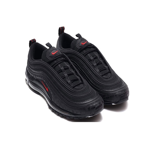 Nike Air Max 97 Сетка Кожа Низкий Верх Воздушная Подушка Марафон Беговые Кроссовки Мужские Черные