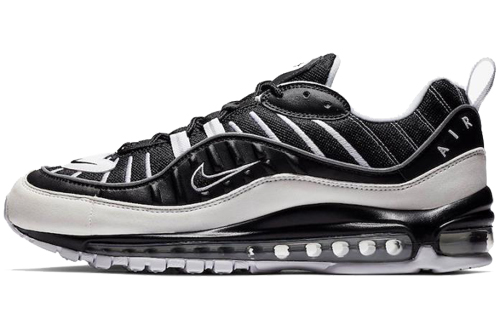 Nike Air Max 98 Low Топ Амортизирующие Повседневные Беговые Кроссовки Унисекс Черный Белый