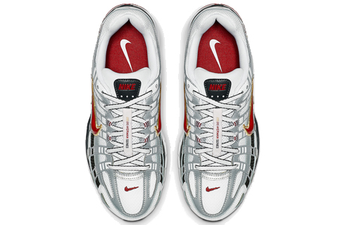 Nike P 6000 Устойчивые к истиранию Низкие повседневные городские кроссовки для бега Женские Белые Красные