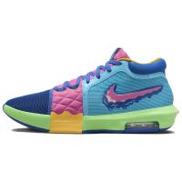 Nike Slip-Resistant Abrasion-Resistant MID Топ Баскетбольные Кроссовки Мужские Синий Розовый