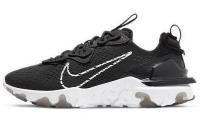 Nike React Vision Сетка Амортизация Дышащий Покрытие Низкие Кроссовки для Бега Мужские Черно-Белые