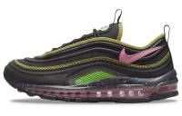 Nike Air Max 97 Текстиль Кожа Низкие Повседневные Беговые Кроссовки Мужские Черные