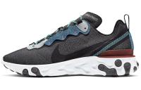 Nike React Element 55 Ткань Амортизация Противоскользящие Низкие Кроссовки для Бега Унисекс Серый Синий
