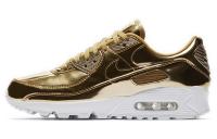 Nike Air Max 90 Low Топ Повседневные Беговые Кроссовки Женские Жидкое Золото