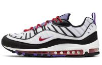 Nike Air Max 98 Кожа Низкие Кроссовки с воздушной подушкой для бега Унисекс Черные Фиолетовые