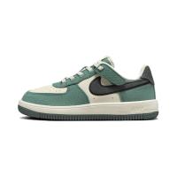 Nike Air Force 1 Slip Resistant Abrasion Resistant Низкий Топ Детские Скейтбординги Зеленый Коричневый Детский
