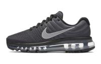 Nike Air Max 2017 Амортизация Износостойкий Низкий Топ Детские Беговые Кроссовки Черный Серый Подростки
