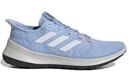 Adidas SenseBounce+ Short Resistant и Breathable Low-Top Marathon Беговые кроссовки Женские Light Blue