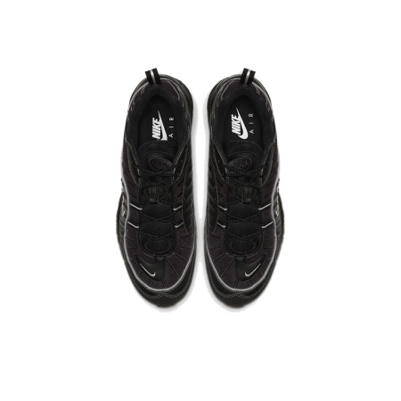 Nike Air Max 98 Low Топ Амортизирующие Повседневные Беговые Кроссовки Мужские Черные Серебряные