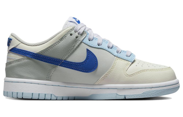 Nike Dunk Сливочный Hyper Royal Кожа Легкий Противоскользящий Устойчивый к истиранию Низкий Верх Детские Скейтбординги
