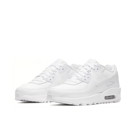 Nike Air Max 90 Кожа Покрытие Поддержка Легкий Низкий Топ Повседневные Беговые Кроссовки Женские Белые