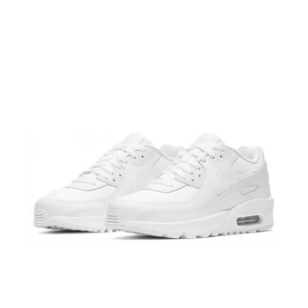 Nike Air Max 90 Кожа Покрытие Поддержка Легкий Низкий Топ Повседневные Беговые Кроссовки Женские Белые