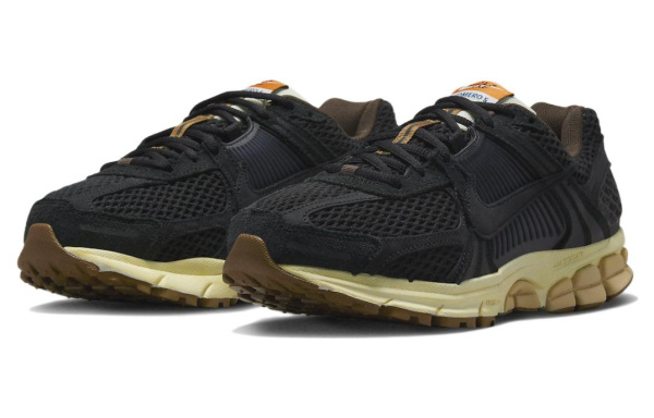 Nike Zoom Vomero 5 Дышащий Низкий Топ Повседневные Тренировки Городской Коммутирующие Беговые Кроссовки Женские Черные