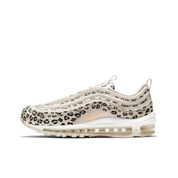 Nike Air Max 97 Устойчивые к истиранию Низкие Повседневные Беговые Кроссовки Женские Бежевые Белые Черные
