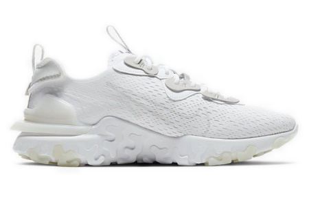 Nike React Vision Сетка Амортизация Противоскользящие Низкие Повседневные Беговые Кроссовки Мужские Серый Белый