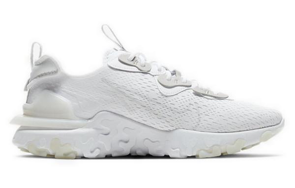 Nike React Vision Сетка Амортизация Противоскользящие Низкие Повседневные Беговые Кроссовки Мужские Серый Белый