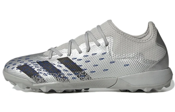 Adidas Predator Freak .3 TF Шипы Твердый грунт Искусственный шипы Баланс Футбольные бутсы Мужские Серебристо-серый