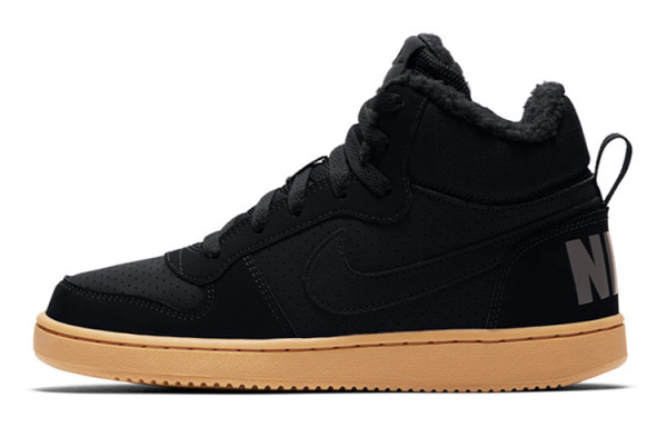 Nike Court Borough MID WNTR Синтетическая кожа противоскользящая устойчивая к истиранию термический верх