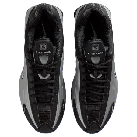 Nike Shox R4 Классический и Универсальный Беговые Кроссовки Унисекс Серебряный