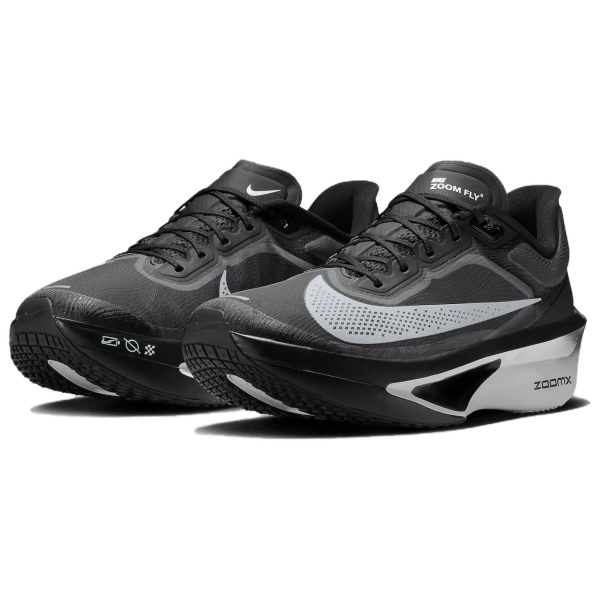 Nike Zoom Fly 6 Противоскользящие Поддержка Отскок Низкие Кроссовки для Бега Мужские Черные Серые