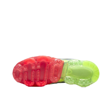 Nike VaporMax 2019 Ткань Низкий Верх Амортизирующие Повседневные Беговые Кроссовки Мужские Красный Желтый Цветовые Блоки