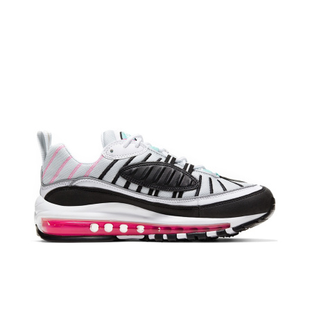 Nike Air Max 98 Сетка Low Топ Повседневные беговые кроссовки Женские Белый Розовый
