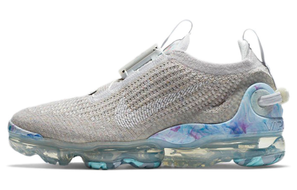Nike Vapormax 2020 Ткань Низкий Верх Повседневные Беговые Кроссовки Женские Серый Синий