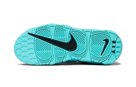 Nike Air More Uptempo Свет Аква Амортизация Поддержка MID Топ Винтажные баскетбольные кроссовки Синий Детские 3-7 лет