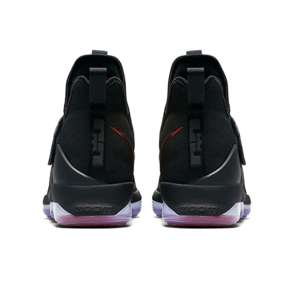 Nike Lebron 14 Темно-красный цвет противоскользящие легкие MID баскетбольные кроссовки для игры мужские черный красный