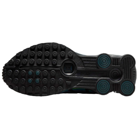 Nike Shox R4 Дышащие Беговые Кроссовки Мужские Черные Зеленые