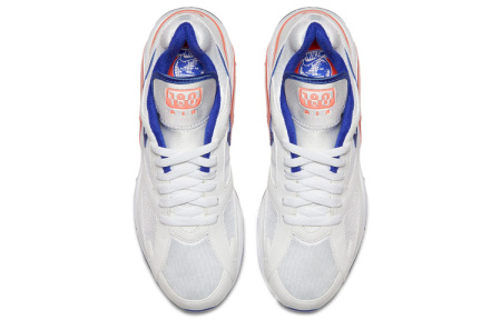Nike Air Max 180 Амортизация Поддержка Низкий Верх Воздушная Подушка Беговые Кроссовки Унисекс Белый Синий и Оранжевый