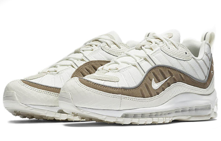 Nike Air Max 98 Комфортные Легкие Низкие Беговые Кроссовки Мужские Белые