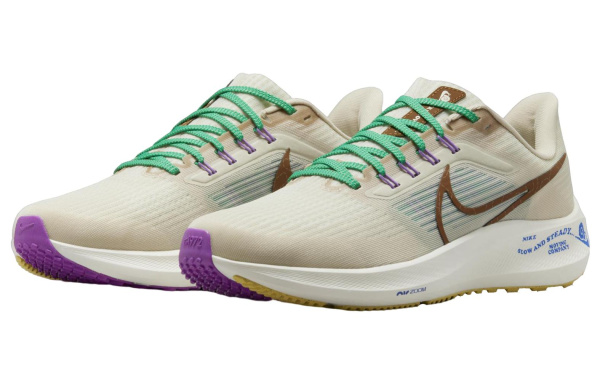 Nike Air Zoom Pegasus 39 Устойчивые к истиранию Низкие Повседневные Кроссовки для Беговых Тренировок Мужские Белые